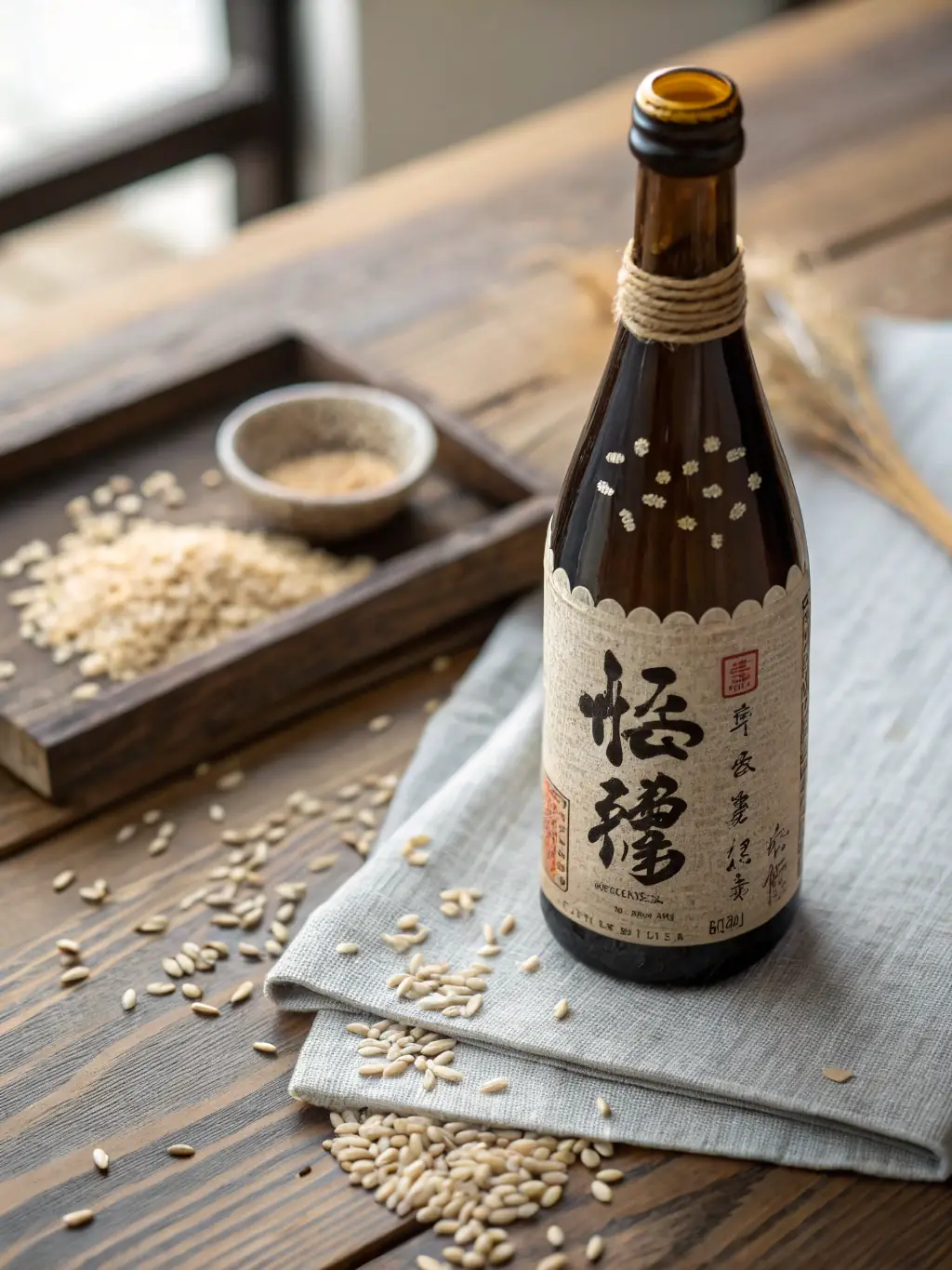 A Taizi baijiu bottle displayed alongside a traditional Chinese ink painting, emphasizing the cultural heritage and artistic inspiration.