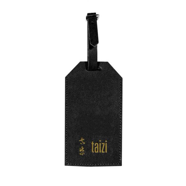 Black Leather Luggage Tag